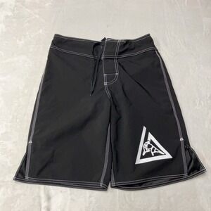 Gracie Jiu-Jitsu Shorts BJJ Fight Training Black White Mens Size 30 Made in USA